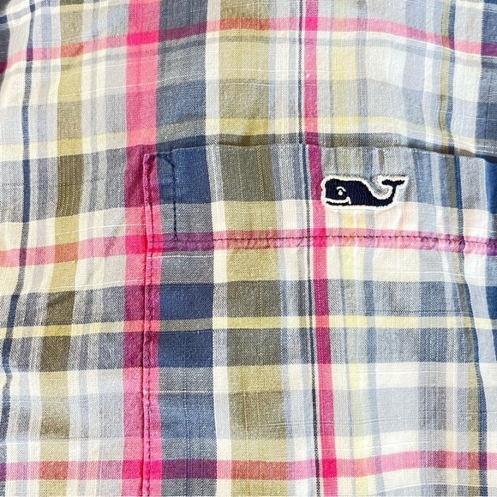 Vineyard Vines LS Shirt Classic Fit Tucker Men XL Cotton Light Check Preppy - Picture 7 of 9
